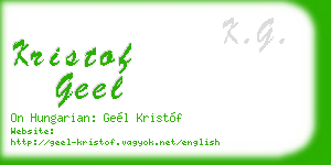 kristof geel business card